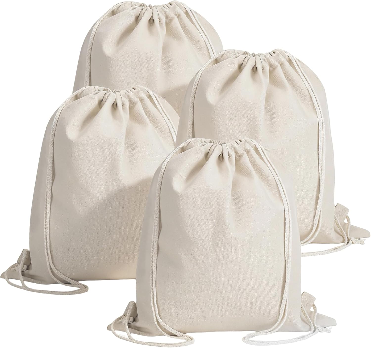Sportbeutel mit Kordelzug: unisex, 4 Stück, 38 × 42 cm