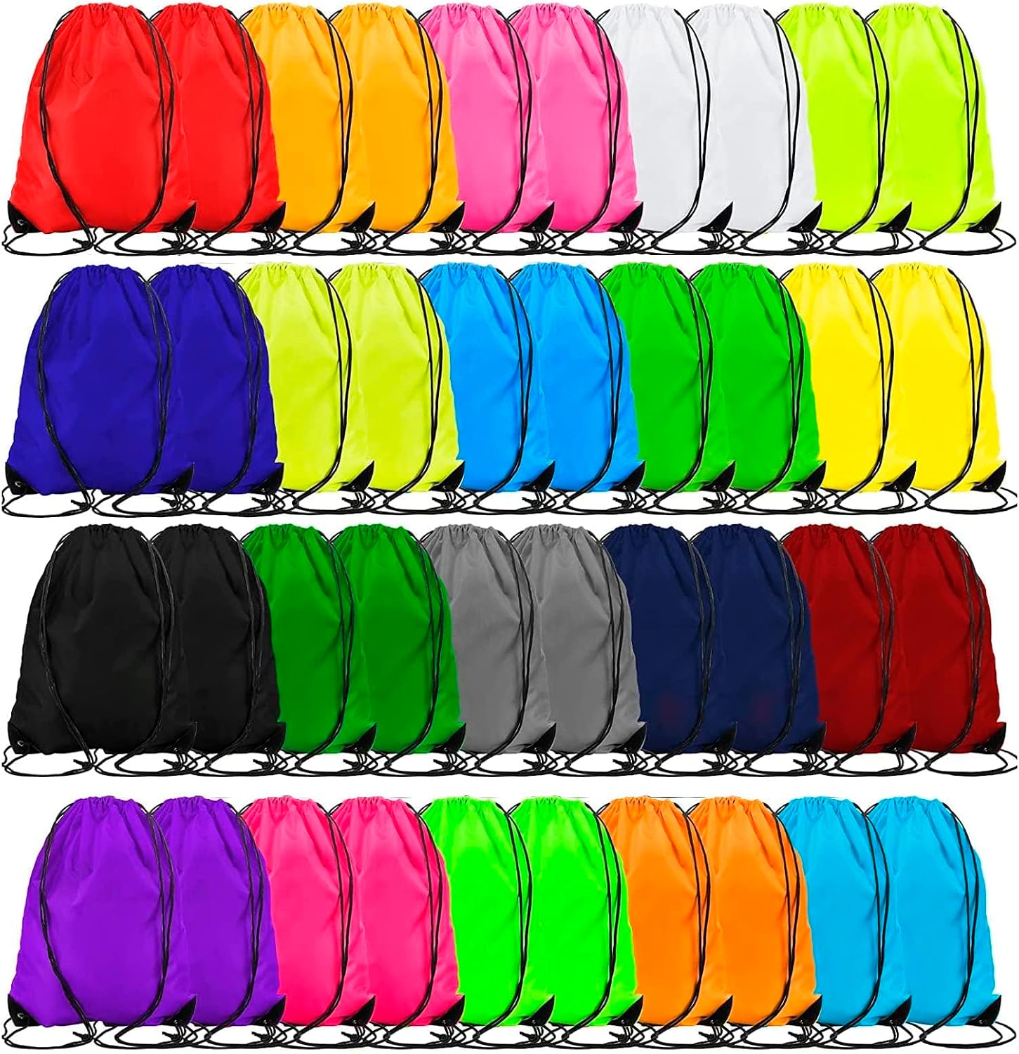 Sportbeutel mit Kordelzug — 40 Stück, 34 × 43 cm