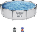 Bestway Stahlrahmenpool Set mit Filterpumpe, 305 x 76 cm, Blau