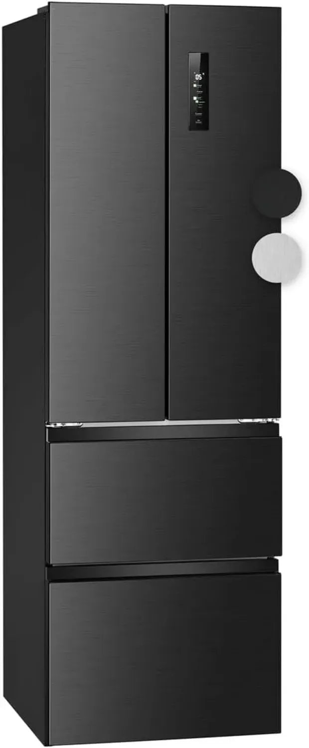 Bomann French Door Kühlschrank 400L No Frost, Side-by-Side mit MultiAirflow, Schwarz-Inox